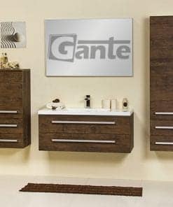 Vanity Unit Focus 100cm/2 + Basin CLEVER 100cm Antique Wood