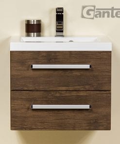Vanity Unit Focus 50cm/2 + Basin CLEVER 50cm Antique Wood