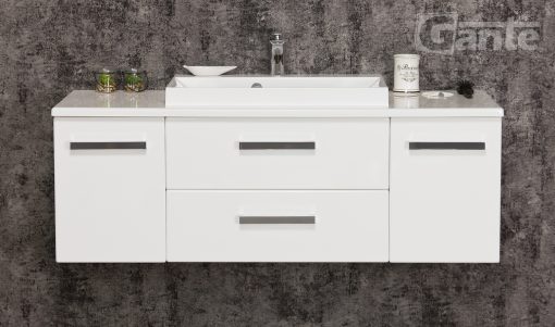 Vanity Unit Focus 120cm/2 + Basin LIV 60cm White - Image 2