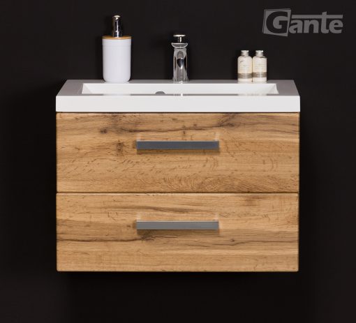 Vanity Unit Focus 60cm/2 + Basin CLEVER 60cm Oak