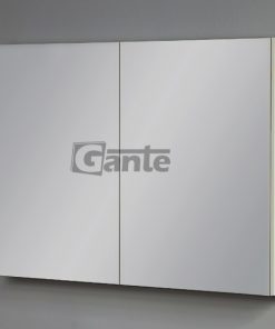 white cabinet with mirror
