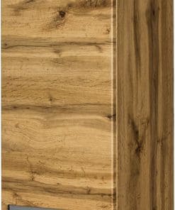 tall storage unit oak