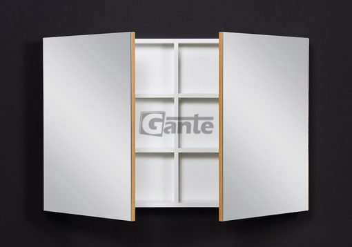 bathroom press with mirror oak