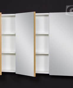 bathroom press with mirror oak