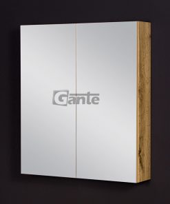 Oak bathroom cabinet with mirror