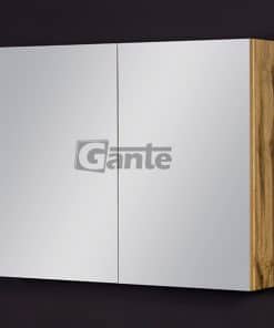 Oak bathroom cabinet with mirror