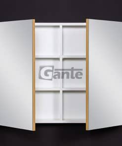 Oak bathroom cabinet with mirror