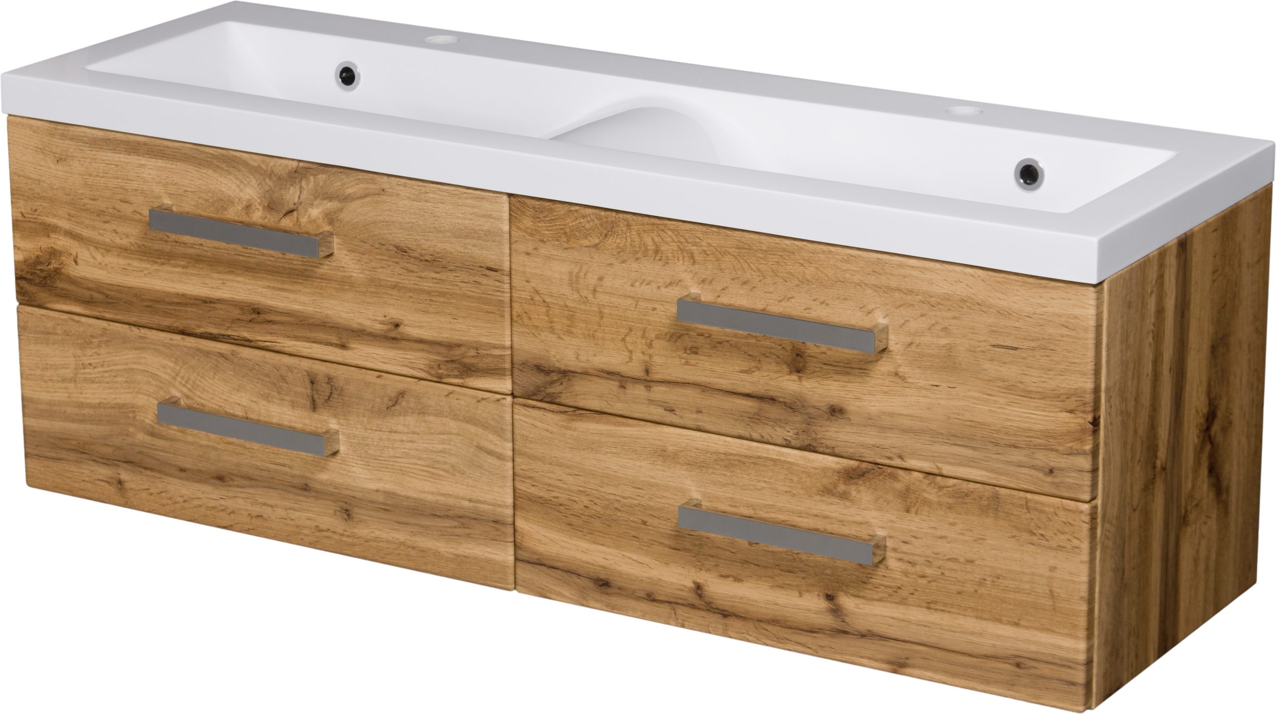 Vanity Unit Focus 120cm/4 + Double Basin 120cm, Oak - Image 5