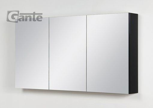 bathroom press with mirror, black
