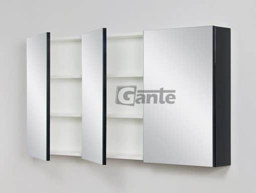 Bathroom Cabinet Focus 65/120cm, Black with Mirror - Image 3