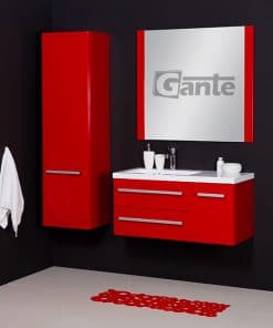 vanity unit 90cm red