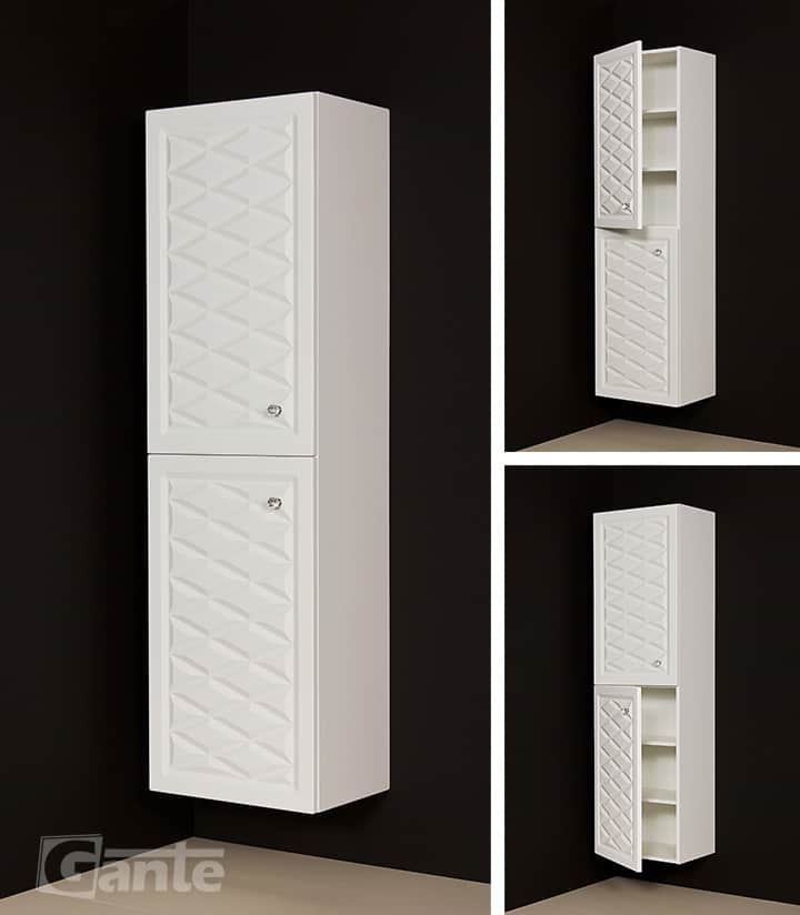 tall storage unit white