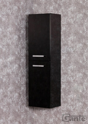 black tall boy storage unit for bathroom