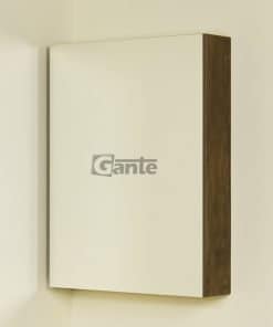 antique wood cabinet with mirror