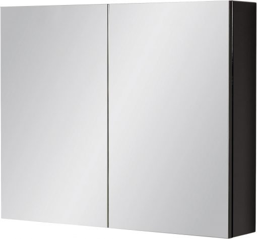 Bathroom Cabinet Focus 65/80cm, Black with Mirror - Image 3
