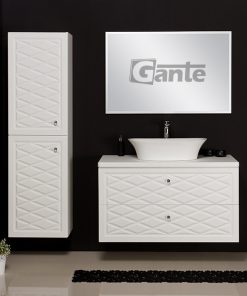 vanity unit white matt