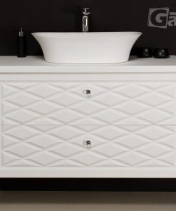 vanity unit white matt