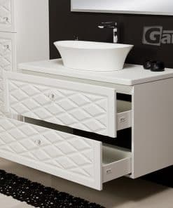 vanity unit white matt