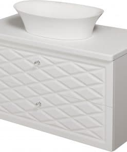 vanity unit white matt