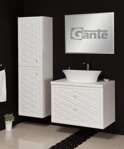 vanity unit white matt