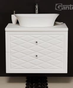 vanity unit white matt