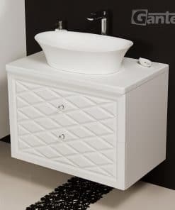 vanity unit white matt