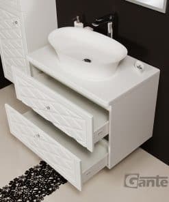 vanity unit white matt