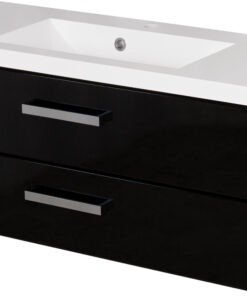 100cm vanity unit black