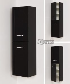 tall storage unit black matt