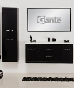 vanity unit black matt 120cm