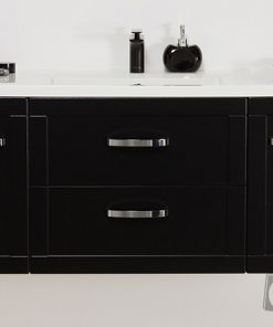 vanity unit black matt 120cm