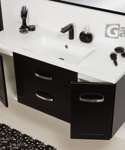 vanity unit black matt 120cm