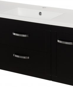 vanity unit black matt 120cm