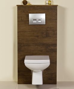 toilet cover in antique wood