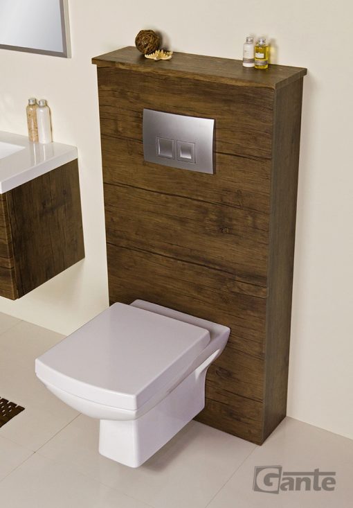 toilet cover in antique wood