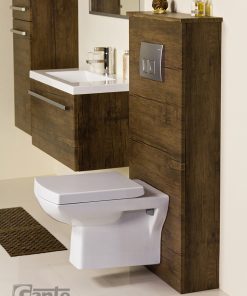 toilet cover in antique wood