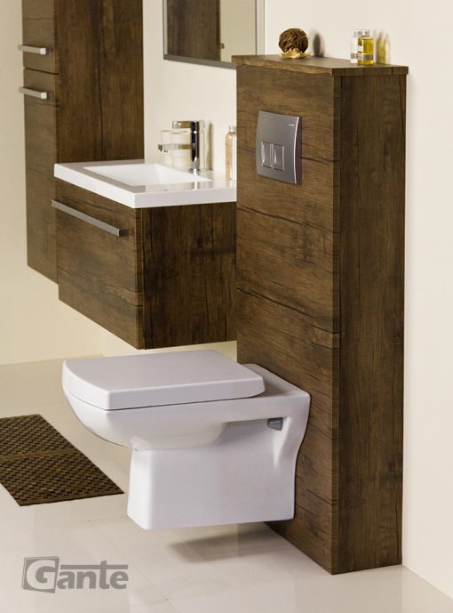 toilet cover in antique wood