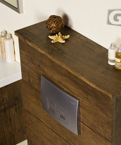 toilet cover in antique wood