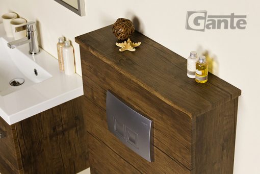 toilet cover in antique wood