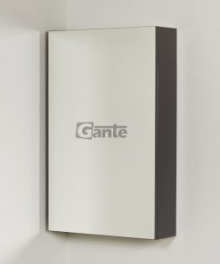 grey bathroom cabinet with mirror
