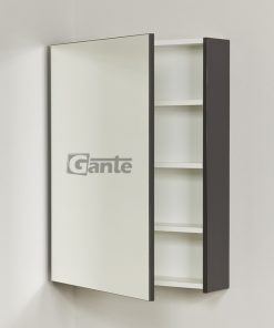 grey bathroom cabinet with mirror