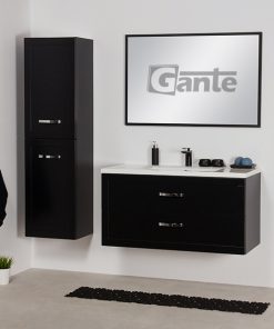 100 cm black matt vanity unit