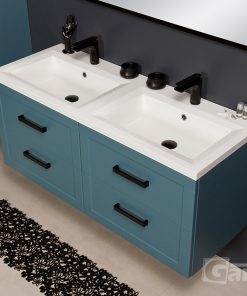 120 cm blue vanity unit, double sink
