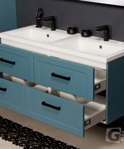 120 cm blue vanity unit, double sink