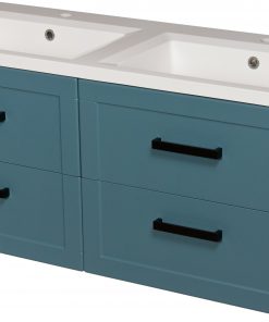 120 cm blue vanity unit, double sink