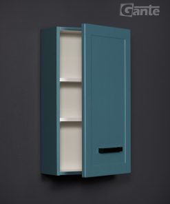 blue bathroom cabinet