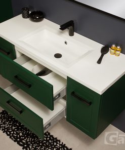 120 cm vanity unit in green