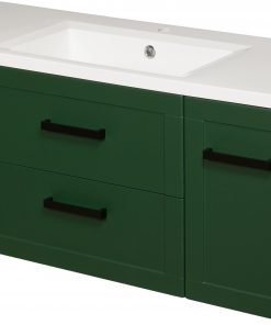120 cm vanity unit in green