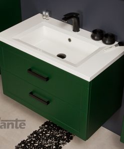 80cm green vanity unit