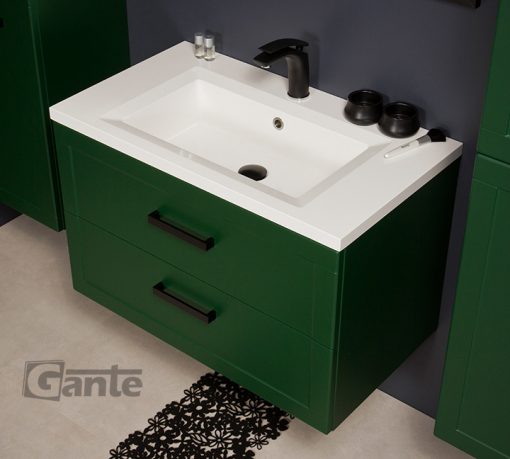 80cm green vanity unit
